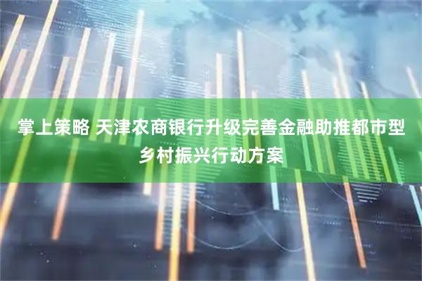 掌上策略 天津农商银行升级完善金融助推都市型乡村振兴行动方案