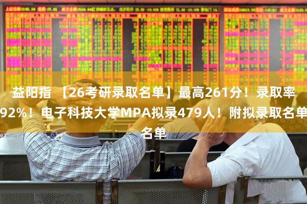 益阳指 【26考研录取名单】最高261分！录取率92%！电子科技大学MPA拟录479人！附拟录取名单