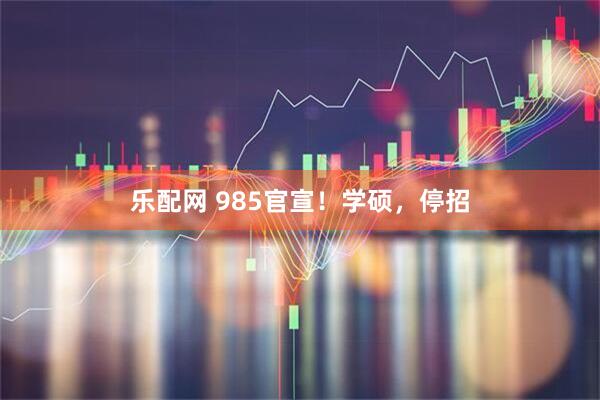 乐配网 985官宣！学硕，停招