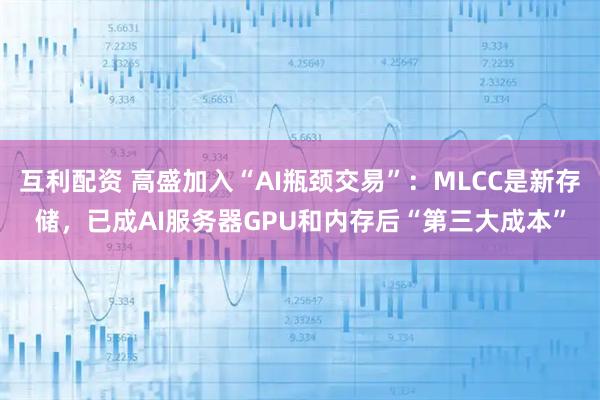 互利配资 高盛加入“AI瓶颈交易”：MLCC是新存储，已成AI服务器GPU和内存后“第三大成本”